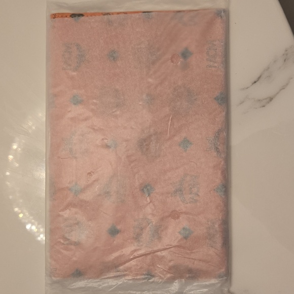 MCM Tan Logo Clutch